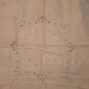 Embroidered Beige/Cream Tablecloth - Elegant Home Decor Please See Measurements
